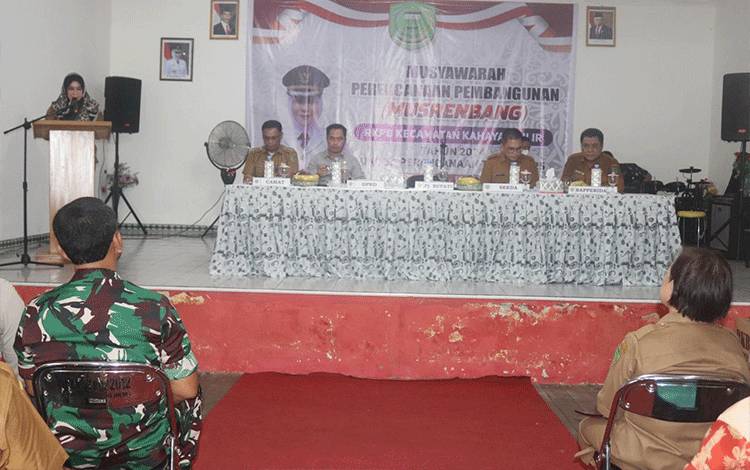 Pj Bupati Pulang Pisau Hadiri Musrenbang Kecamatan Kahayan Hilir