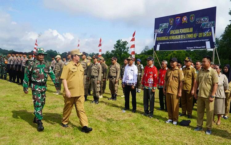 Pj Bupati Katingan Buka TMMD di Desa Luwuk Kiri, Begini Katanya