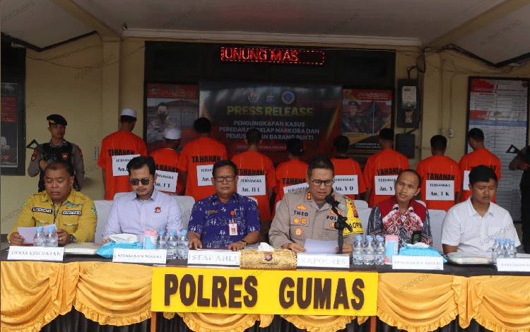 Polres Gunung Mas Ungkap 8 Kasus Narkotika Januari-Februari 2024