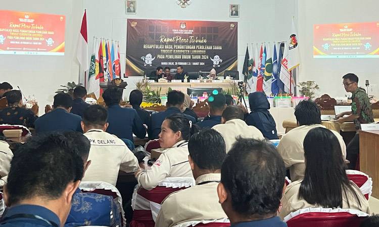 KPU Lamandau Mulai Pleno Rekapitulasi Suara Tingkat Kabupaten