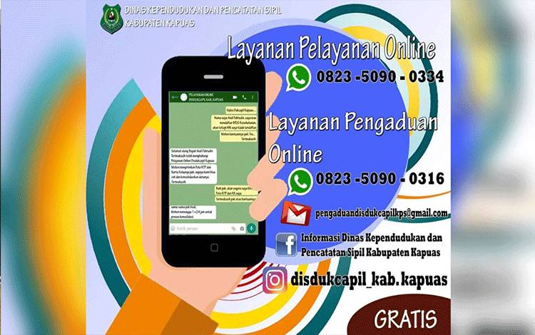 Layanan Secara Online Disdukcapil Kapuas Permudah Masyarakat