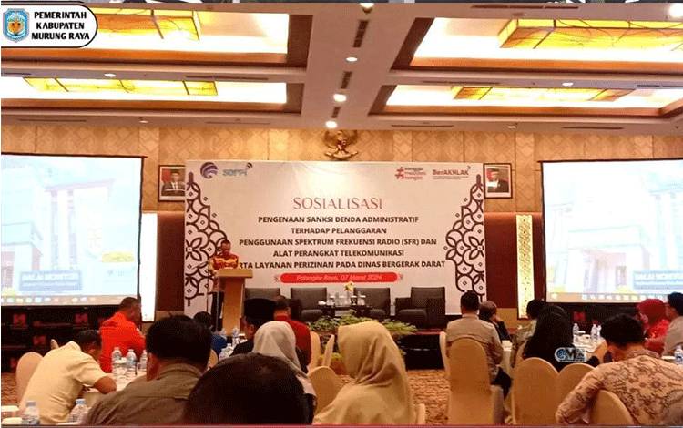 Diskominfo SP Murung Raya Ikuti Sosialisasi Penggunaan Spektrum Frekuensi Radio