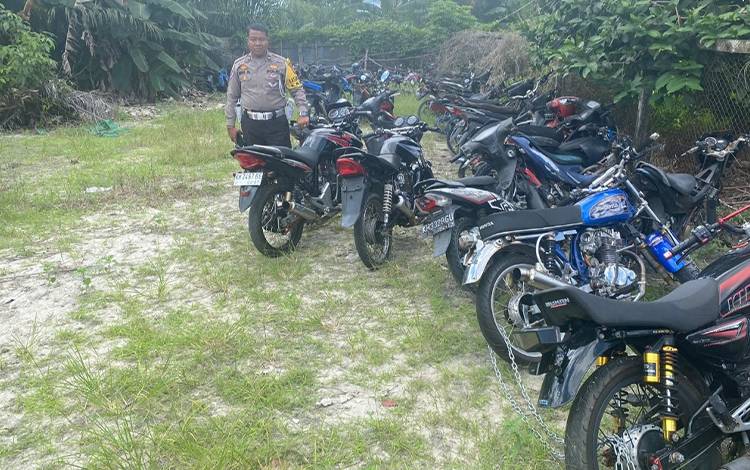 Tertibkan Balap Liar Jelang Ramadan, Satlantas Polres Kobar Sita Puluhan Sepeda Motor