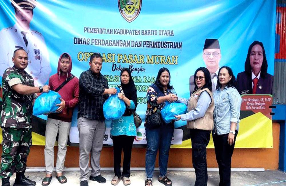 Stabilkan Harga, Disdagprin Barito Utara Gelar Operasi Pasar Murah