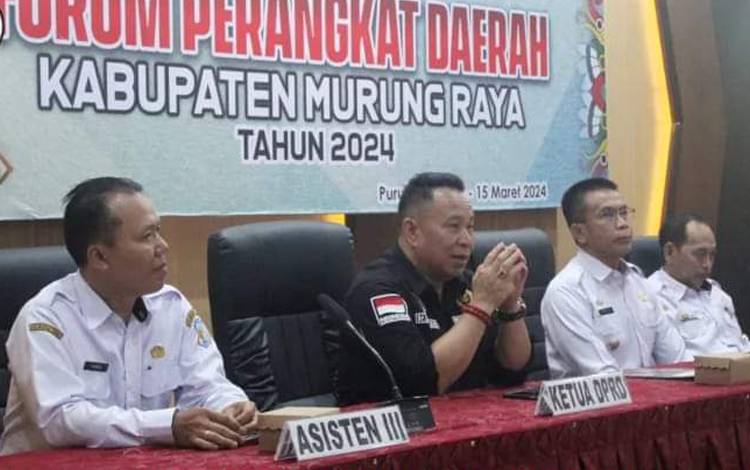 Pj Bupati Murung Raya Buka Forum Perangkat Daerah