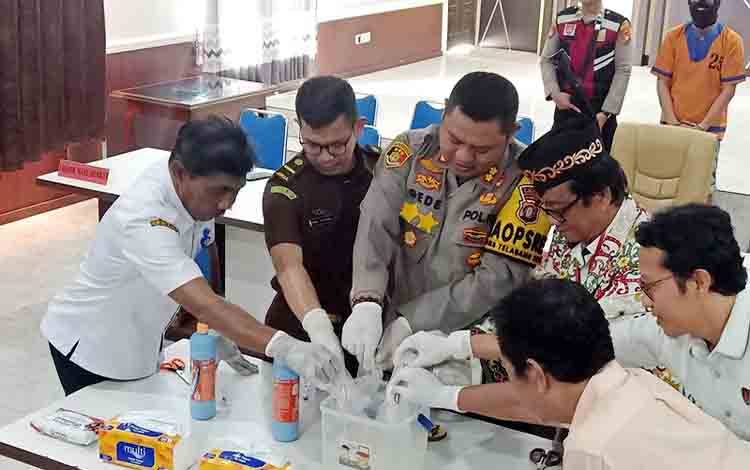 Polres Barito Utara Musnahkan 715,29 Gram Sabu Hasil Pengungkapan Januari - Februari 2024
