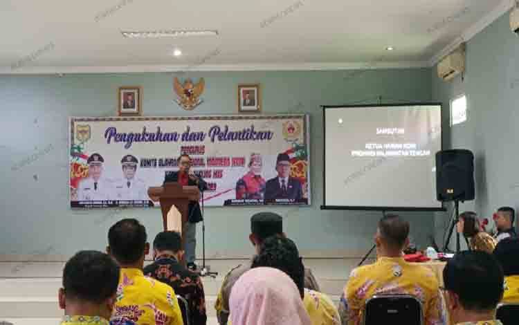 Begini Pesan untuk Pengurus KONI Gunung Mas yang Baru Dilantik