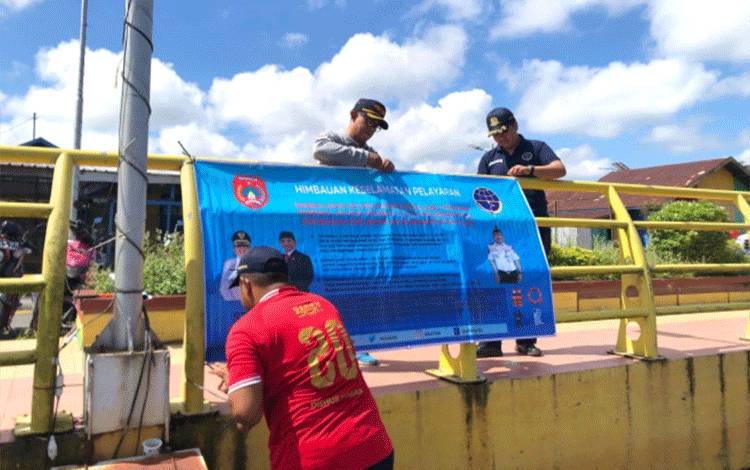 Transportasi Sungai Mulai Padat, Dishub Kobar Sebar Spanduk Imbauan Keselamatan