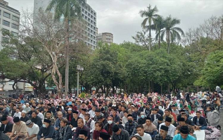Belasan Ribu WNI di Taiwan Padati Sholat Idul Fitri 1445 H