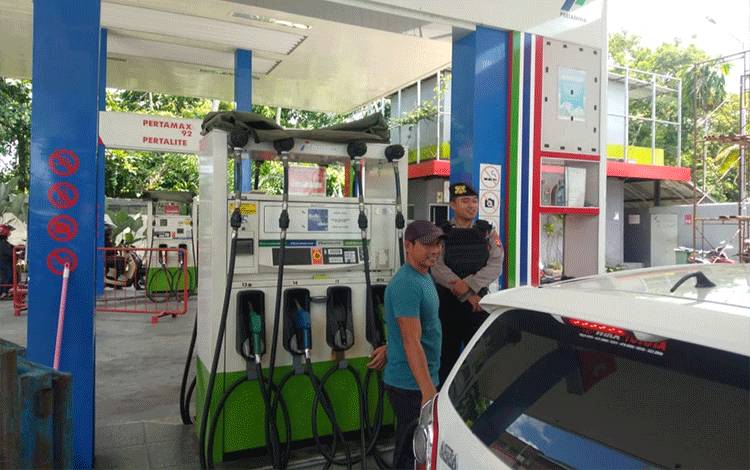 Satsamapta Polresta Palangka Raya Patroli ke SPBU