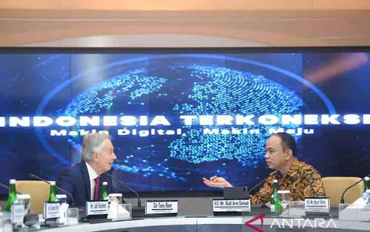 Menkominfo Bahas Transformasi Digital saat Bertemu dengan Tony Blair