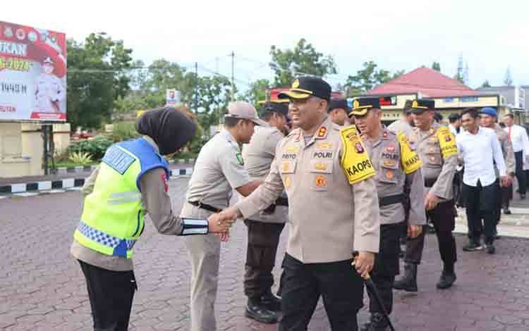 Begini Kata Kapolres Seruyan saat Pimpin Apel dan Halal Bihalal