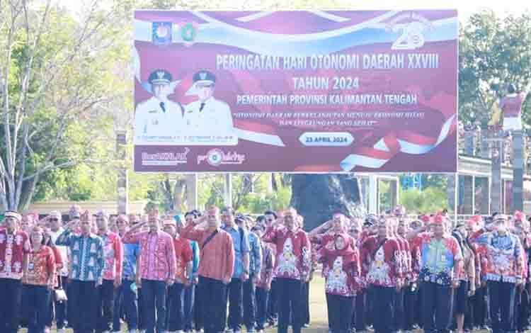 Wagub Edy Pratowo Pimpin Upacara Peringatan Hari Otonomi Daerah