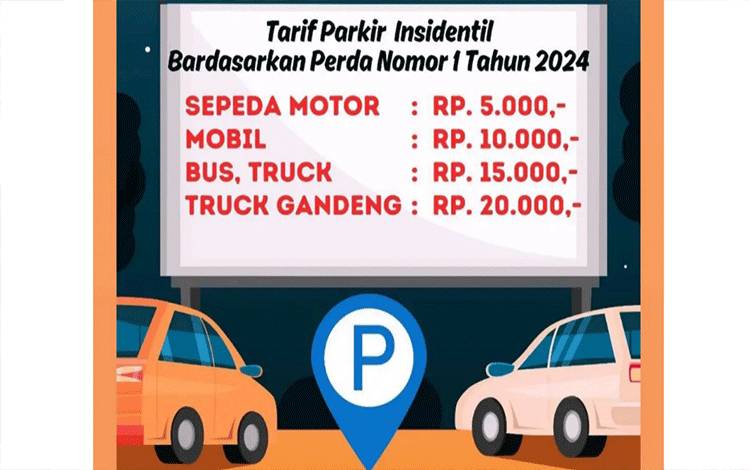 Dishub Palangka Raya Tetapkan Tarif Parkir Insidentil, ini Besarannya