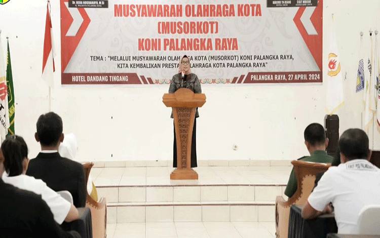 Pj Wali Kota Palangka Raya Buka Musorkot KONI