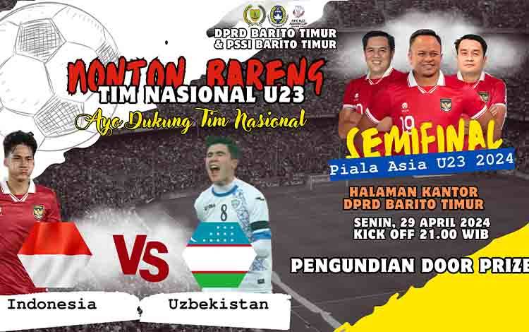 PSSI dan DPRD Barito Timur Akan Gelar Nobar Semifinal Piala Asia U-23