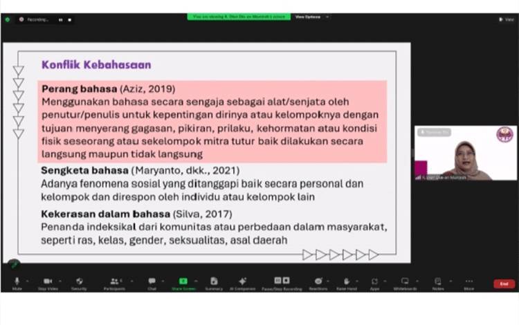 Konflik Kebahasaan di Lapangan Dikenalkan kepada Siswa