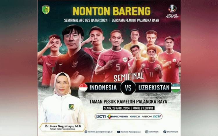 Pj Wali Kota Palangka Raya Ajak Masyarakat Nobar Dukung Timnas Indonesia di Pasuk Kameloh