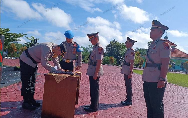 Polres Gunung Mas Gelar Sertijab Wakapolres dan Lantik Kapolsek Tewah