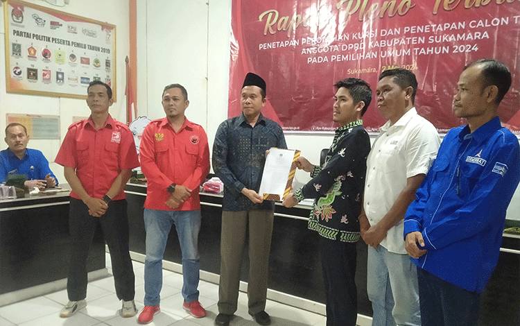 KPU Sukamara Tetapkan Perolehan Kursi dan Anggota DPRD Terpilih, Berikut Daftarnya