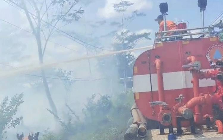 BPBD Kapuas Padamkan Kebakaran Lahan di Desa Pulau Telo Baru