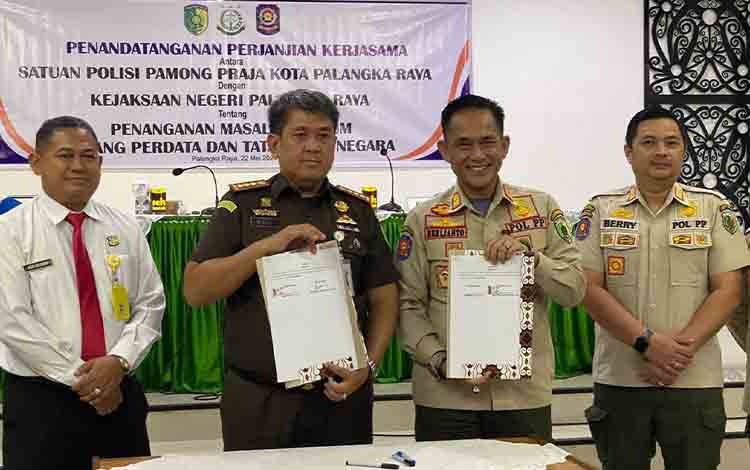 Satpol PP Palangka Raya dan Kejari Perkuat Kerja Sama Penanganan Masalah Hukum