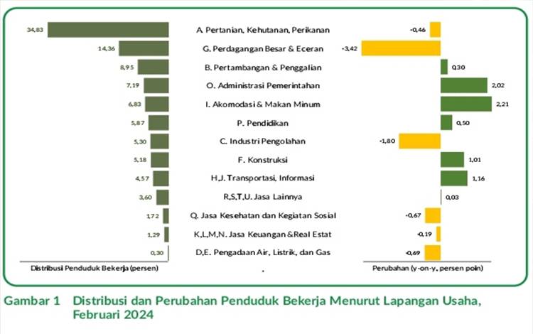 Tiga Lapangan Pekerjaan Ini Memiliki Distribusi Tenaga Kerja Paling Besar di Kalteng