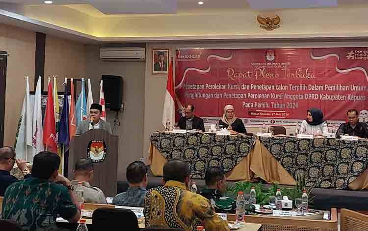 KPU Kapuas Rapat Pleno Penetapan Perolehan Kursi dan Calon Terpilih Anggota DPRD