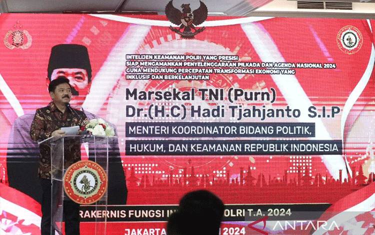 Menko Hadi Tekankan 2 Tahapan Pilkada yang Krusial ke Intelijen Polri