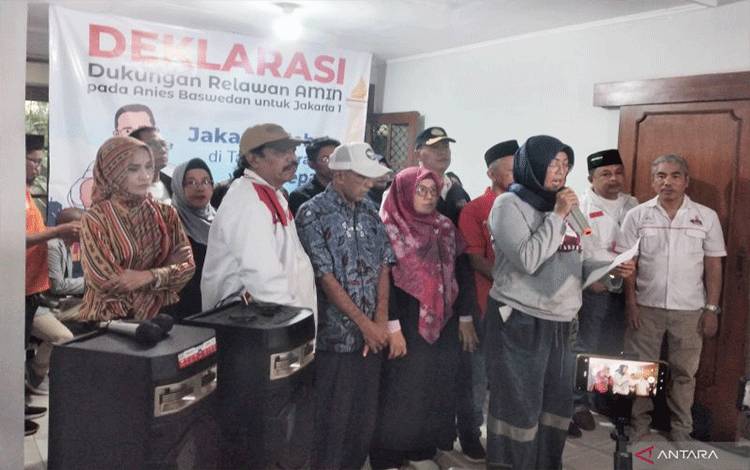 Relawan AMIN Deklarasikan Anies Baswedan Maju Pilkada Jakarta
