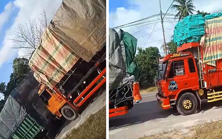 Truk Fuso Parkir Sembarangan Resahkan Warga