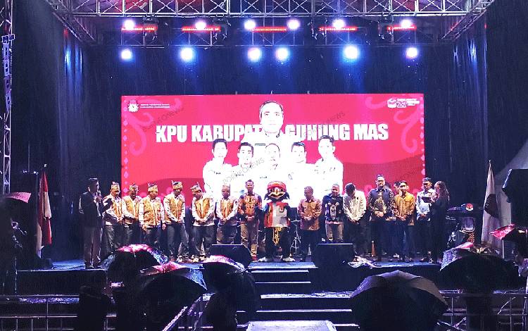 KPU Gunung Mas Launching Pilkada 2024, Si Segah Jadi Maskot