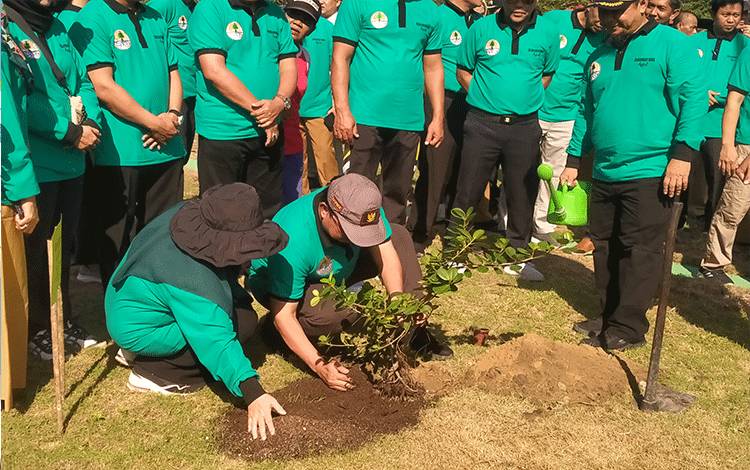 Penanaman Pohan Diharapkan Dapat Wujudkan Sukamara Menjadi Kota Dalam Taman?