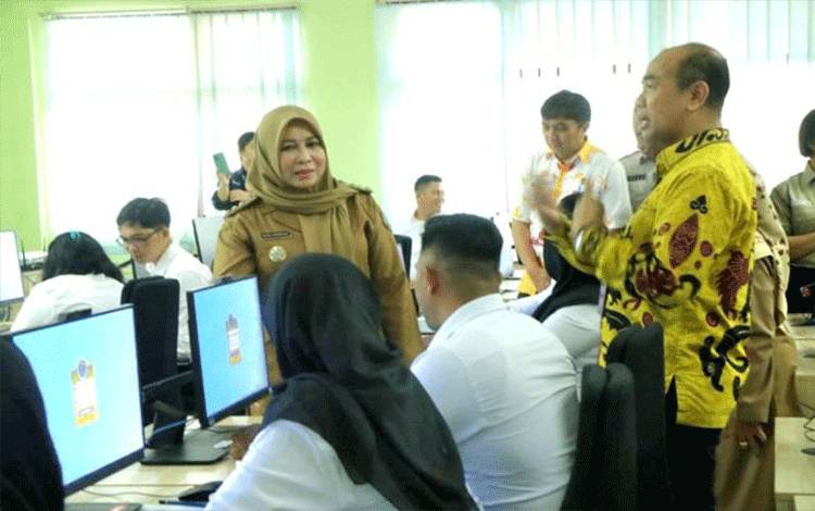 720 TKHL Pulang Pisau Ikuti Simulasi CAT di BKN VII Banjarbaru