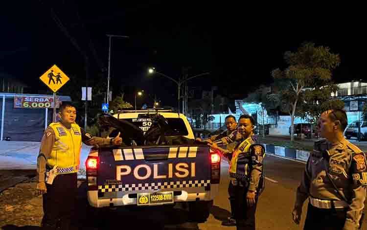 Gagalkan Aksi Balap Liar, Ditlantas Polda Kalteng Sita 1 Unit Kendaraan di Jalan Murjani