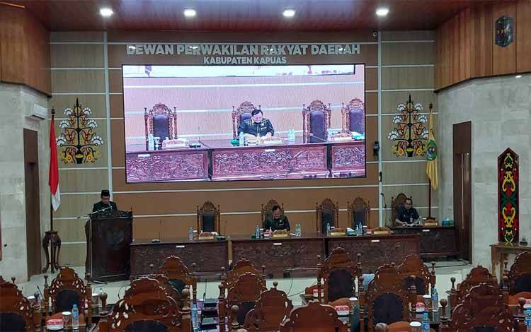 DPRD Kapuas Rapat Paripurna Penyampaian Raperda Pertanggung Jawaban APBD 2023