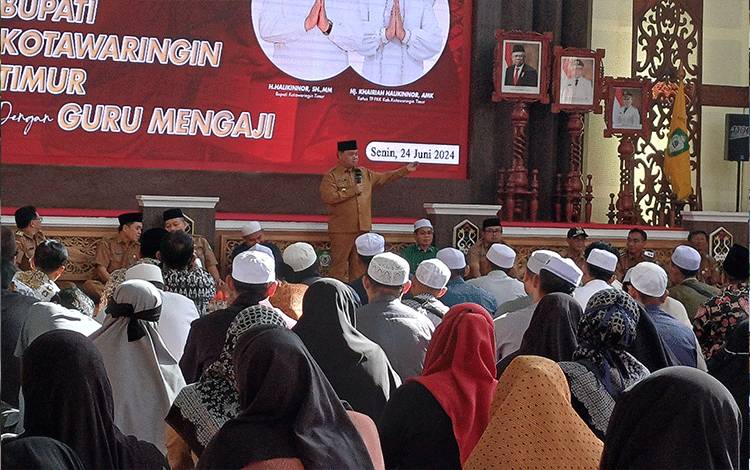 Bupati Kotim Silaturahmi dengan Guru Ngaji se-MB Ketapang, Hunian Rusak Dijanjikan Bedah Rumah