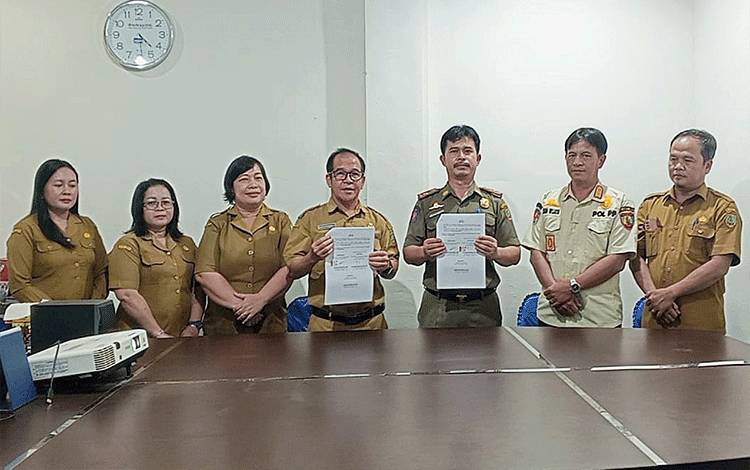 Satpol PP dan BPKAD Barito Timur Teken MoU Penertiban Aset Daerah?