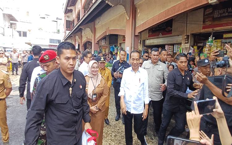 Presiden RI Joko Widodo Tiba di Pasar PPM Sampit