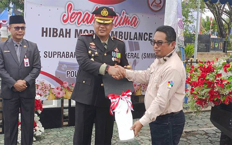 Polres Barito Utara Terima Hibah Ambulance Bertepatan HUT ke-78 Bhayangkara