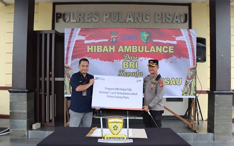 Polres Pulang Pisau Terima Bantuan Mobil Ambulans dari Bank Plat Merah