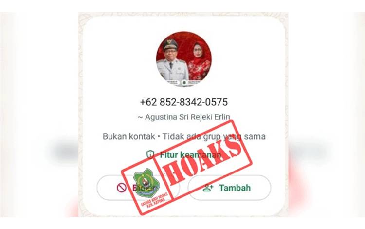 Waspada, Kontak WhatsApp Catut Nama Istri Pj Bupati Kapuas