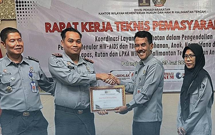 Rutan Kapuas Raih Penghargaan UPT Pemasyarakatan Dengan Dapur Paling Bersih se-Kalteng