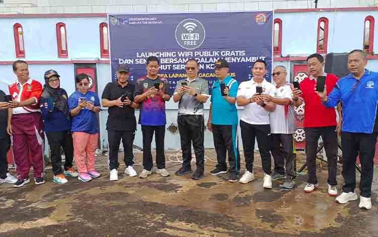 Pj Bupati Seruyan Launching Wifi Publik Gratis