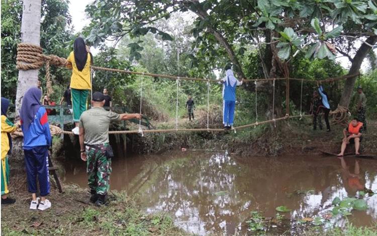 Kodim 1011 Kuala Kapuas Gelar Outbound Latih Jiwa Korsa Generasi Muda