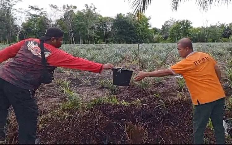 Lagi, Lahan di Jalan G Obos 24 Palangka Raya Diduga Sengaja Dibakar
