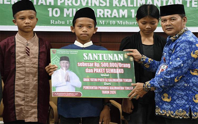 Pemkab Pulang Pisau Paket Sembako Peringati Lebaran Anak Yatim
