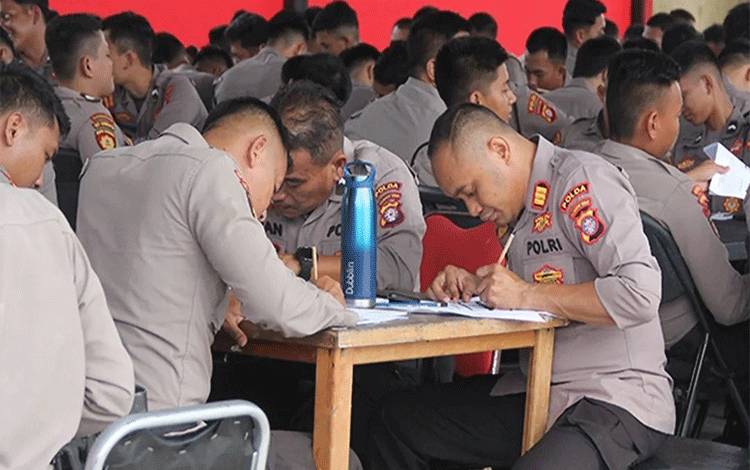 Ditsamapta Polda Kalteng Lakukan Tes Psikologi Senjata Organik dan Mapping Psikologi PNPP