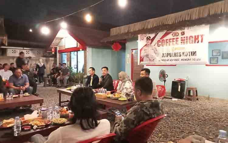 Kapolres Gelar Coffie Night Bersama PWI Kotim