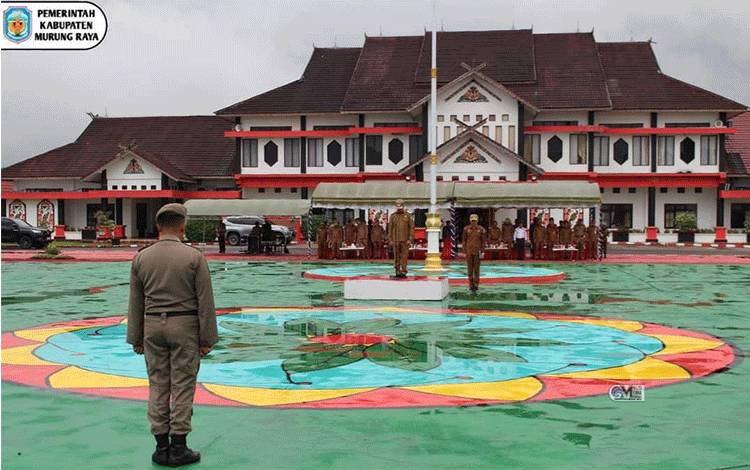 Pj Bupati Murung Raya Pimpin Apel Gelar Pasukan Operasi Praja Wibawa 2024